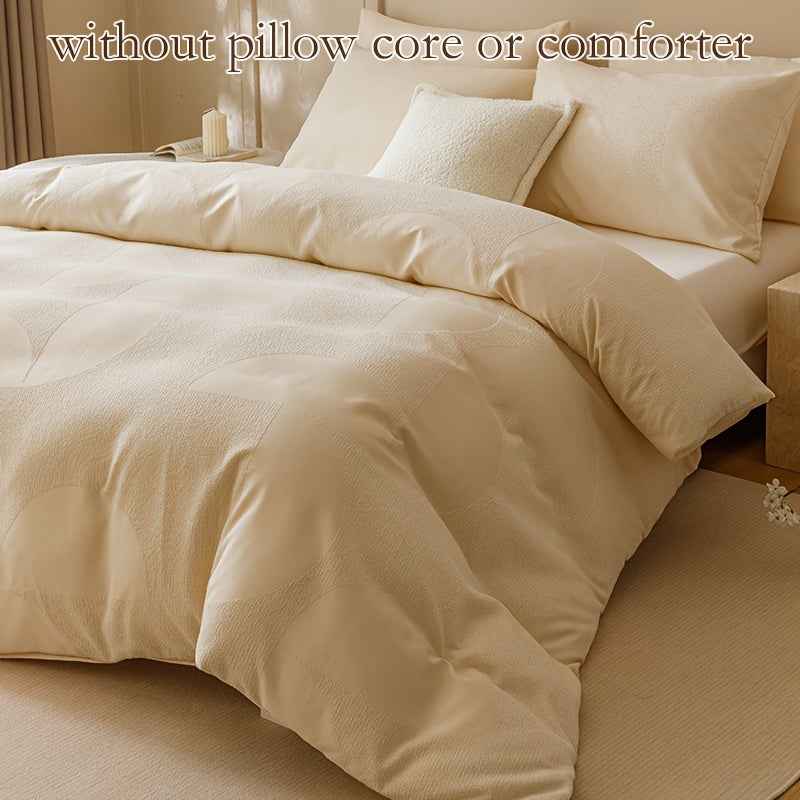 Semi-Circular Jacquard Duvet Cover Set