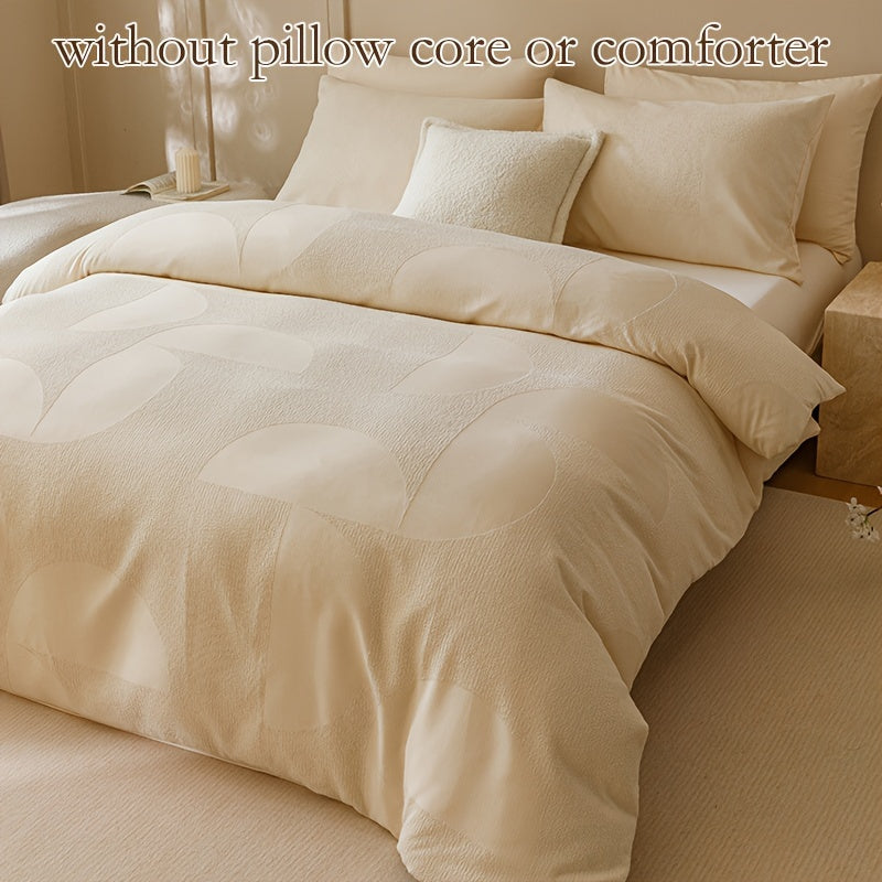 Semi-Circular Jacquard Duvet Cover Set