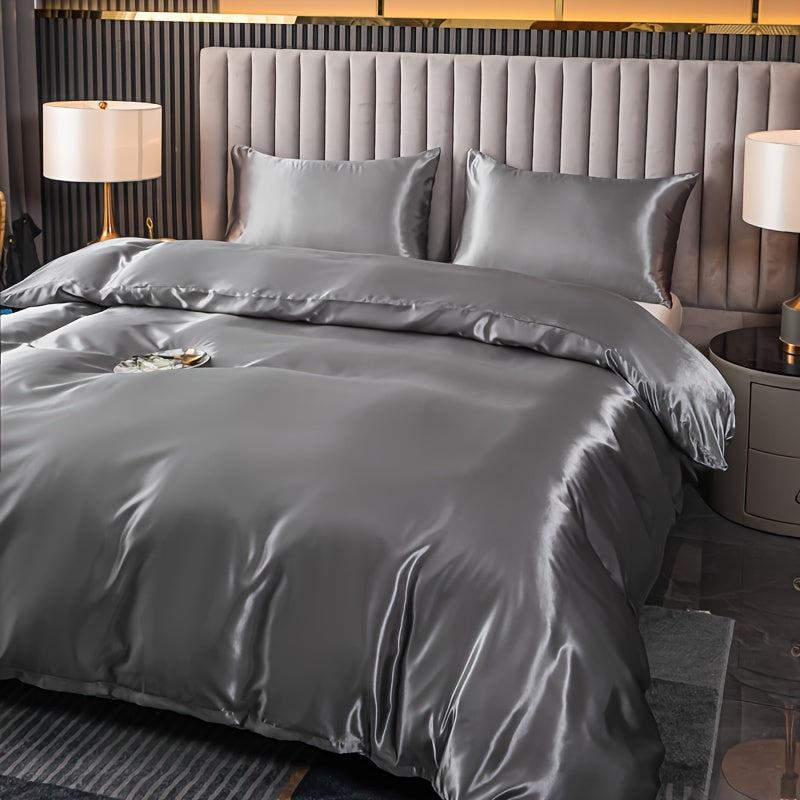 Silky Satin Duvet Cover Set