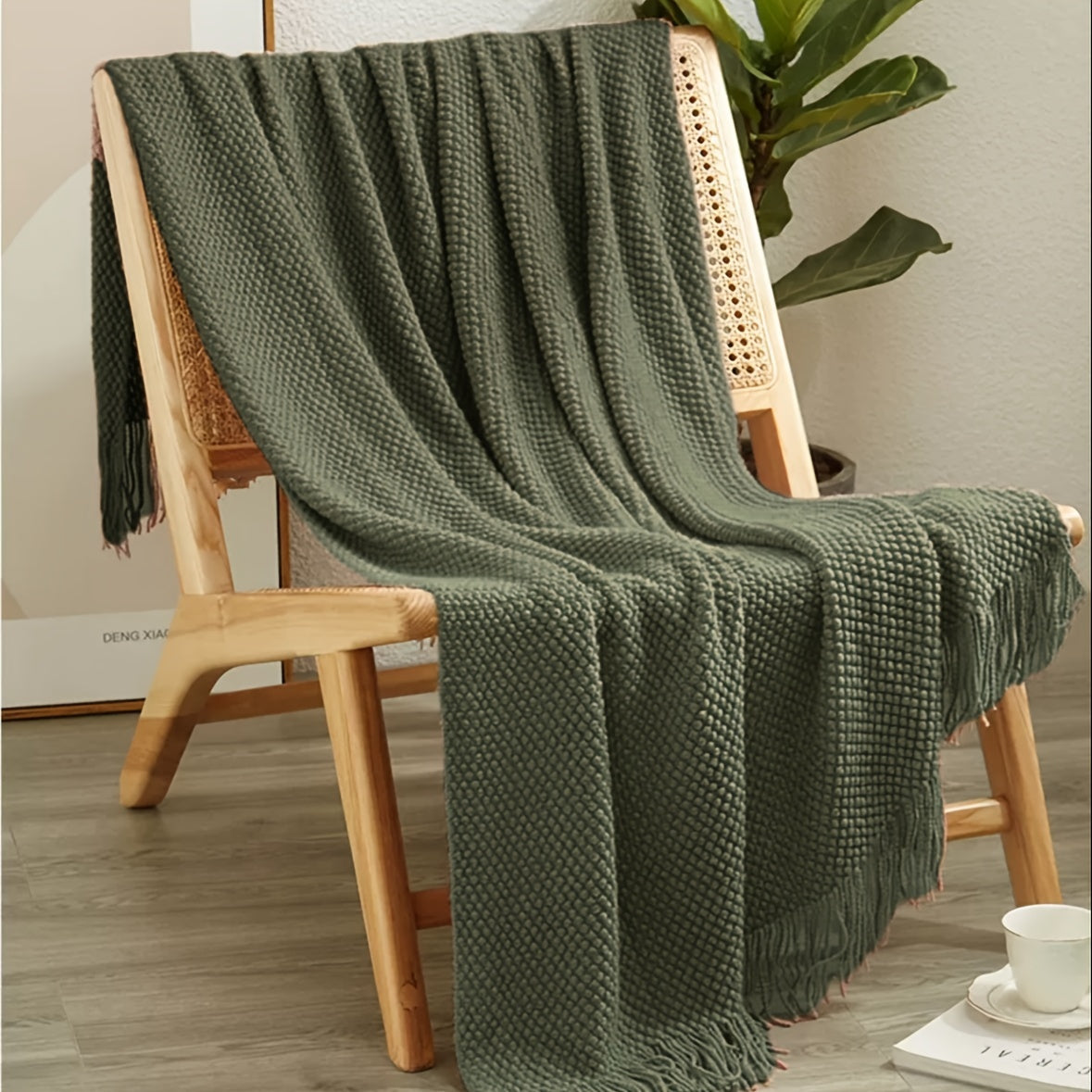 Vintage Farmhouse Knit Throw Blanket