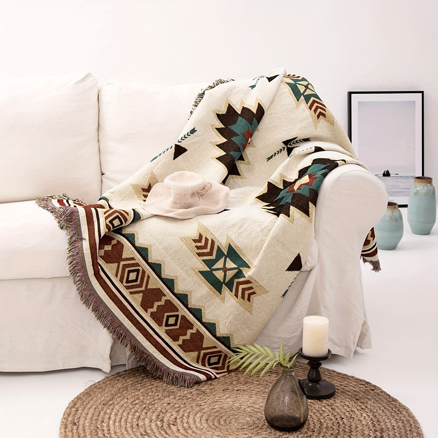 Bohemian Woven Throw Blanket