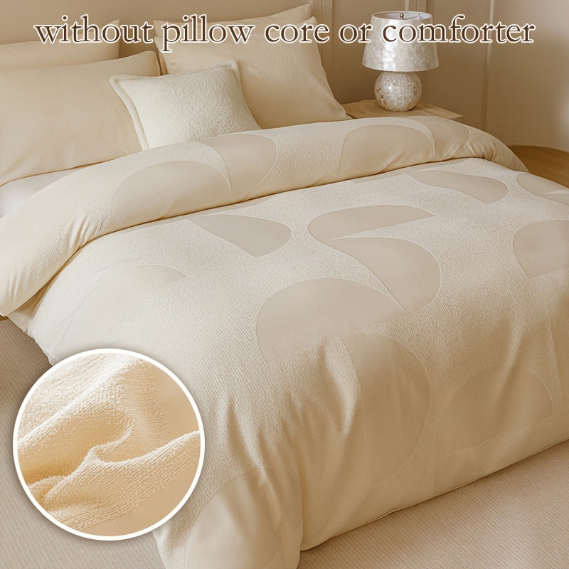 Semi-Circular Jacquard Duvet Cover Set