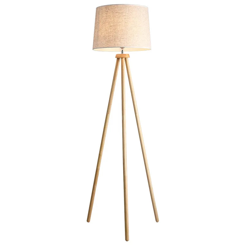 Simple Solid Wood Floor Lamp