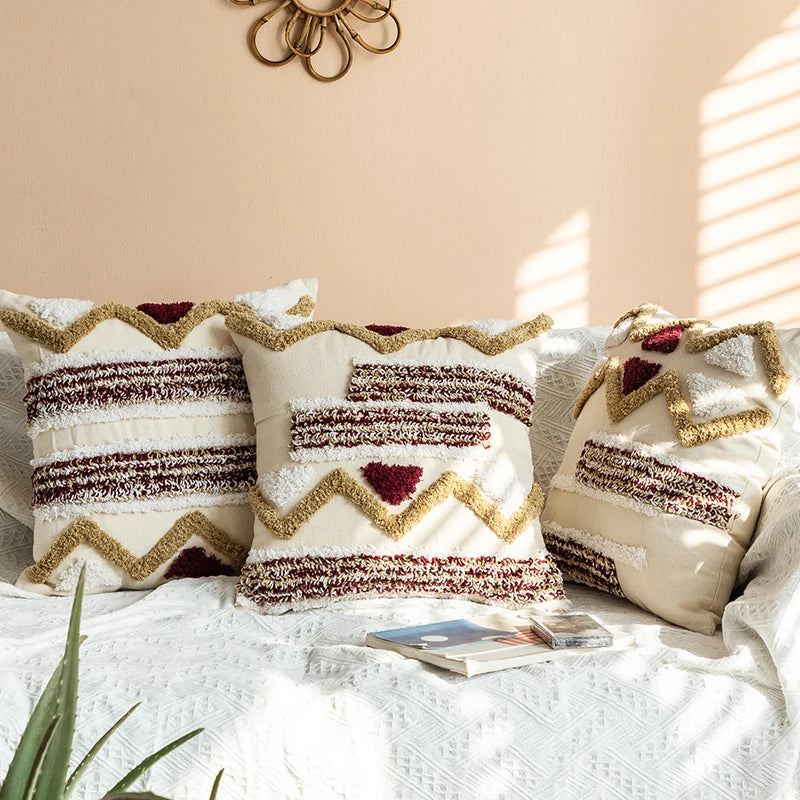 Moroccan Tuft Cushion Cover