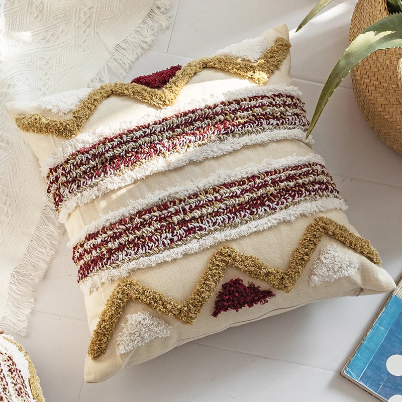 Moroccan Tuft Cushion Cover