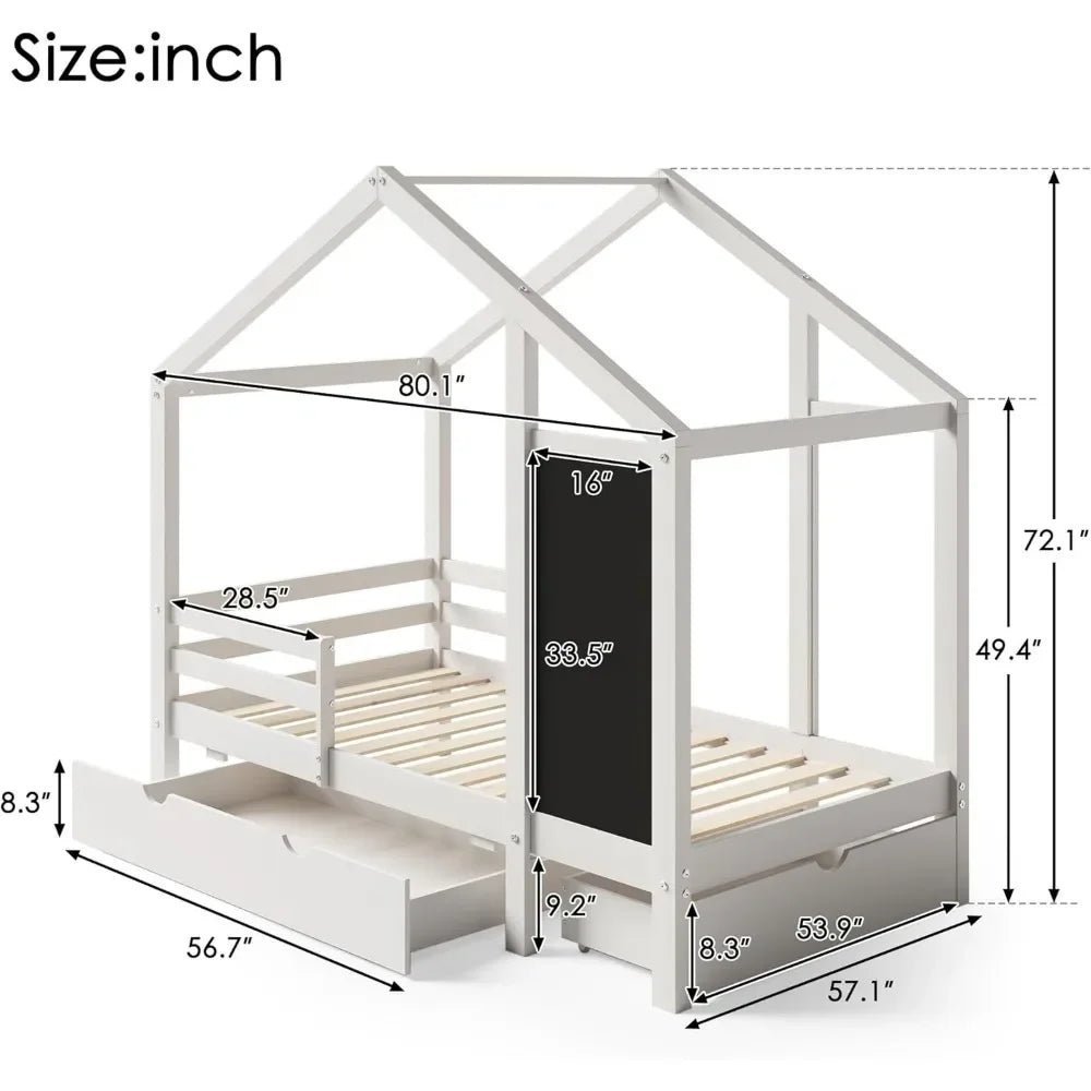 Space-Saving Full-Size Bed with Storage