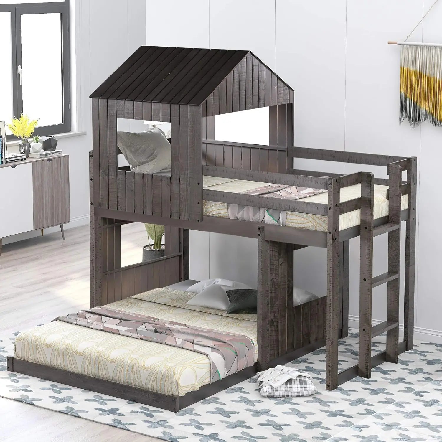 Playful Farmhouse Bunk Bed