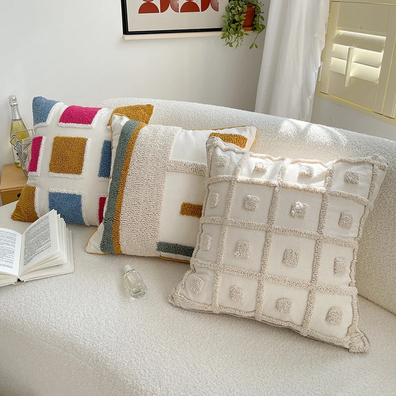 Gyda Boho Chic Tufted Cushion Cover