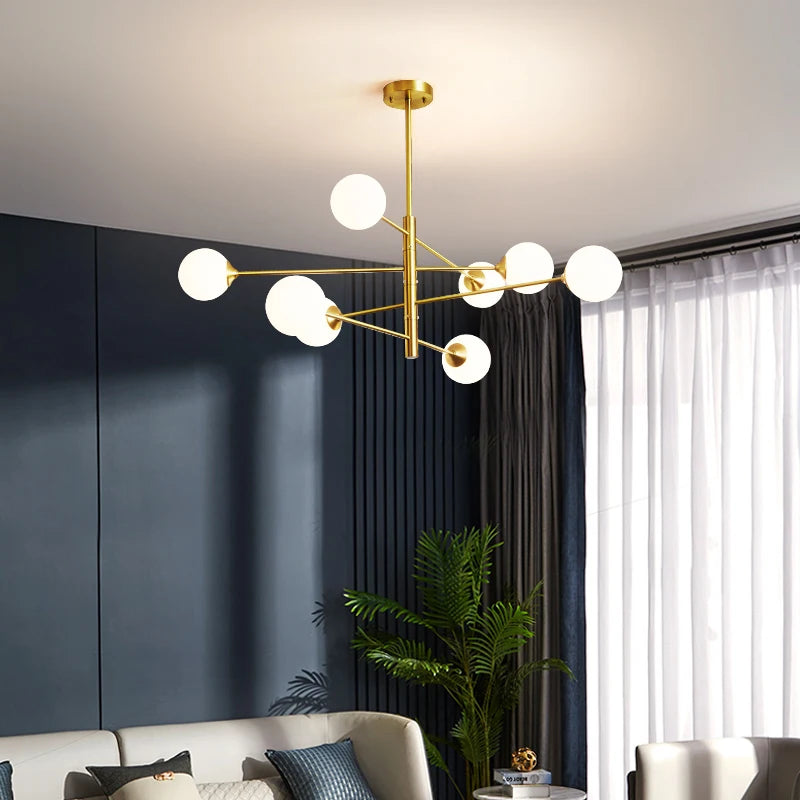 Modern Glass Ball Chandelier