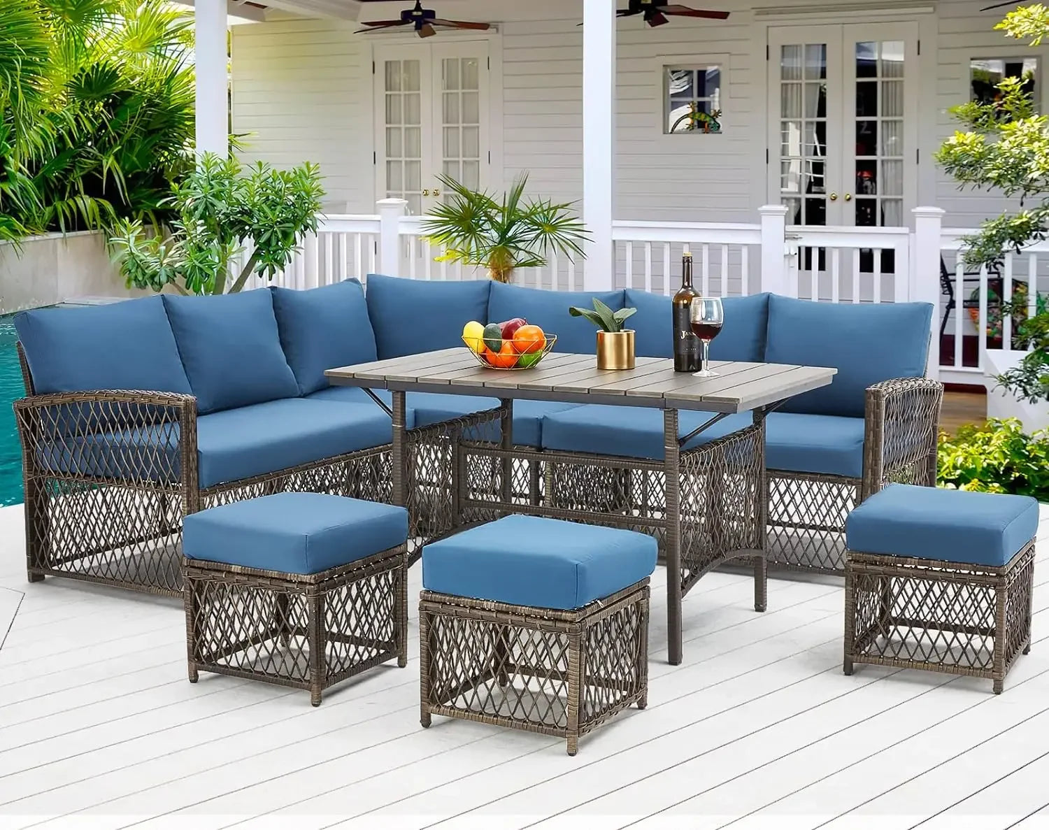 Classic Rattan Patio Furniture Set