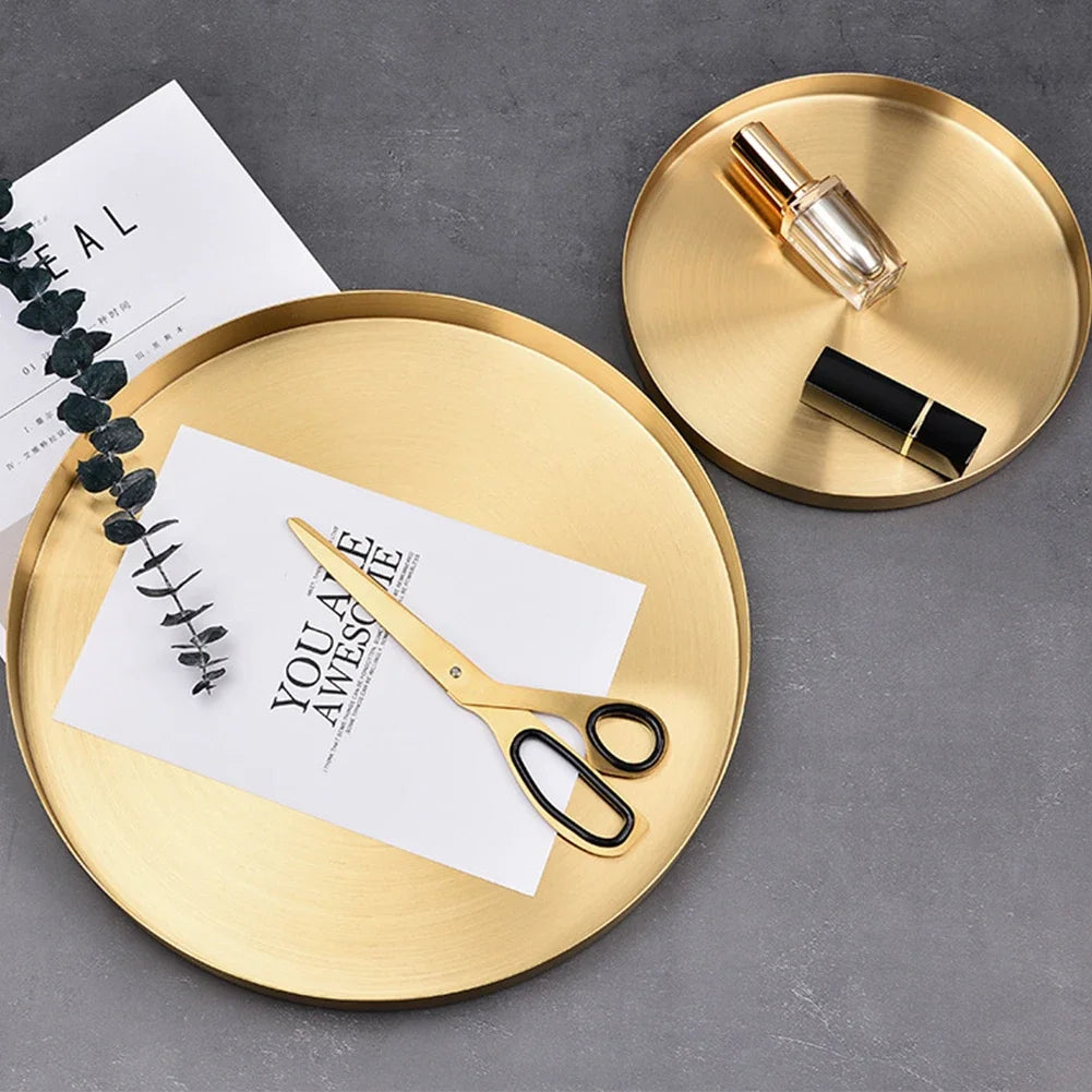 Luxurious Gold Storage Tray