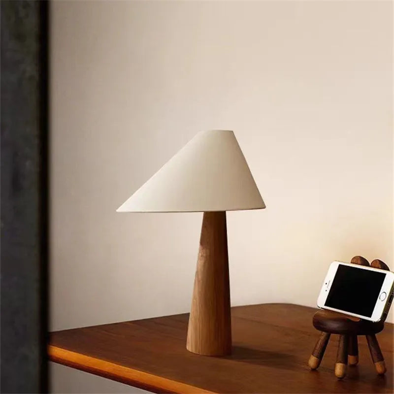 Mushroom Oak Wood Floor Lamp