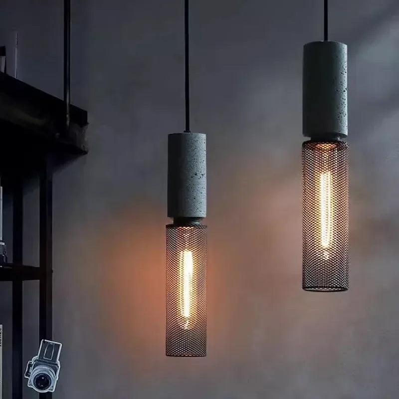 Industrial Chic Cement Pendant Light