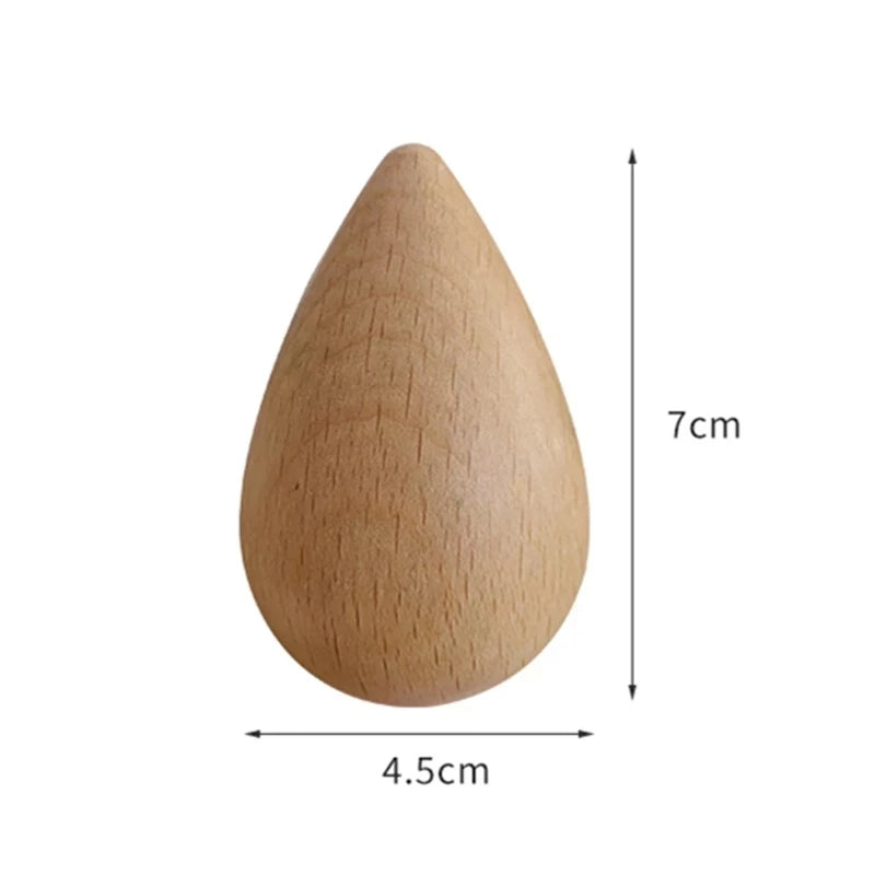 Wooden Water Drop Coat Hook