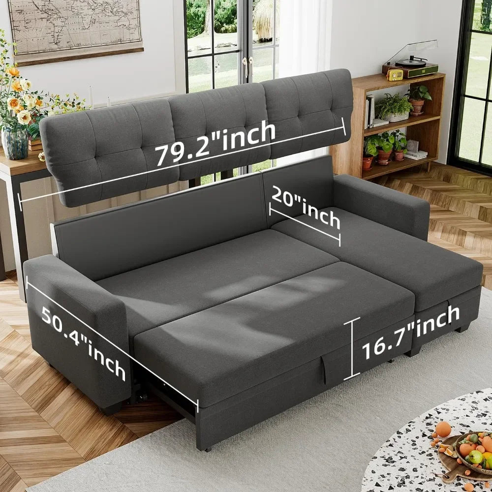 Reversible Convertible Sleeper Sofa