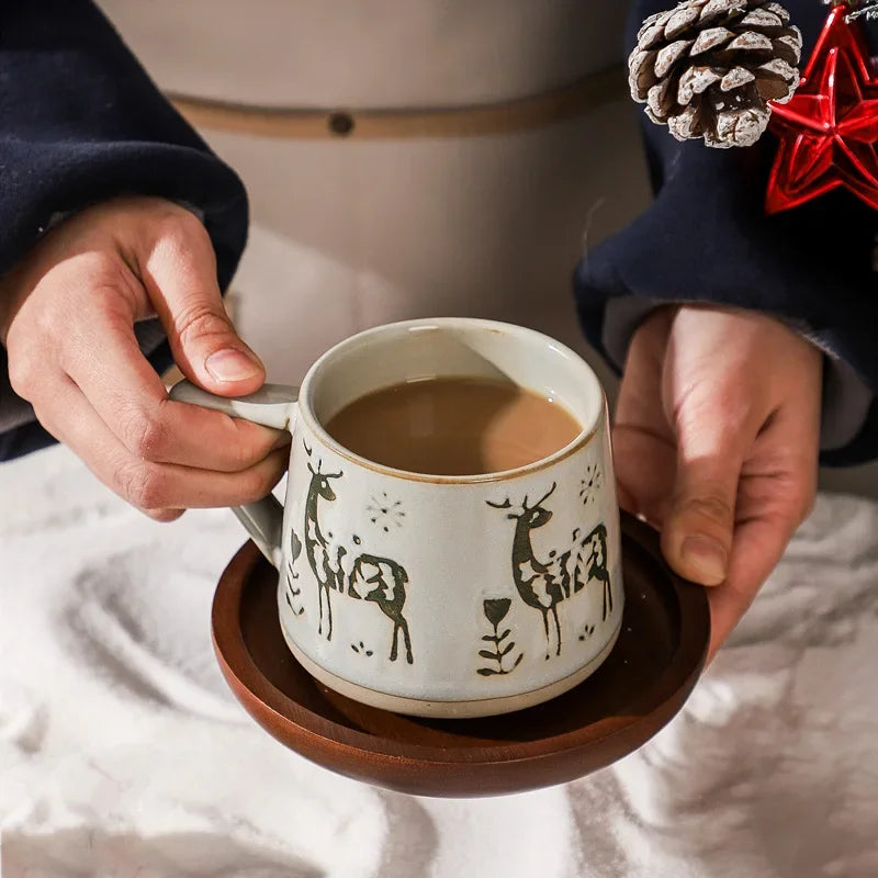 Retro Ceramic Christmas Mug