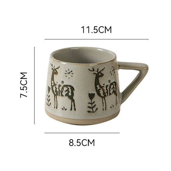 Retro Ceramic Christmas Mug