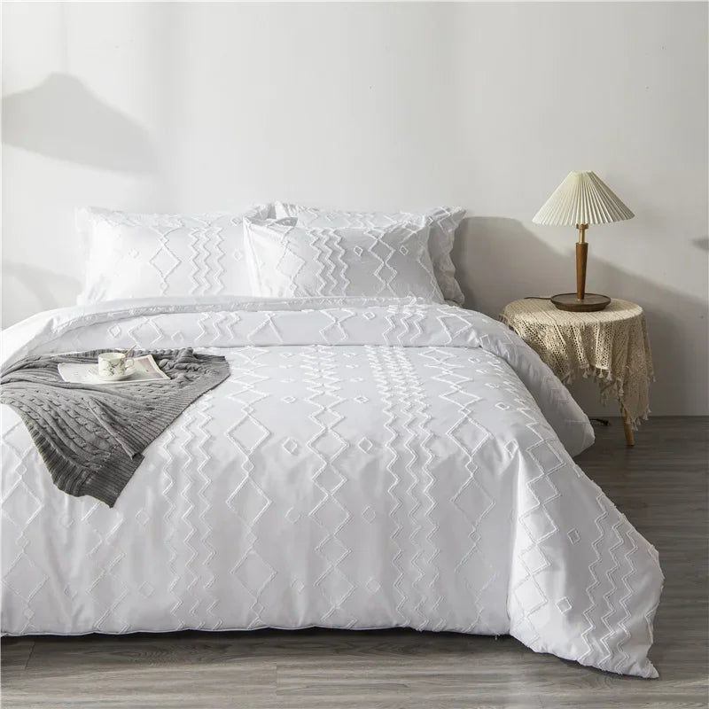 NR White Duvet Cover Set