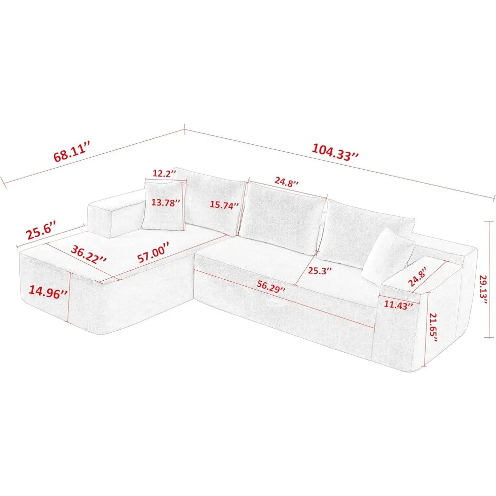 Royal Indulgence L-Shaped Sectional Sofa