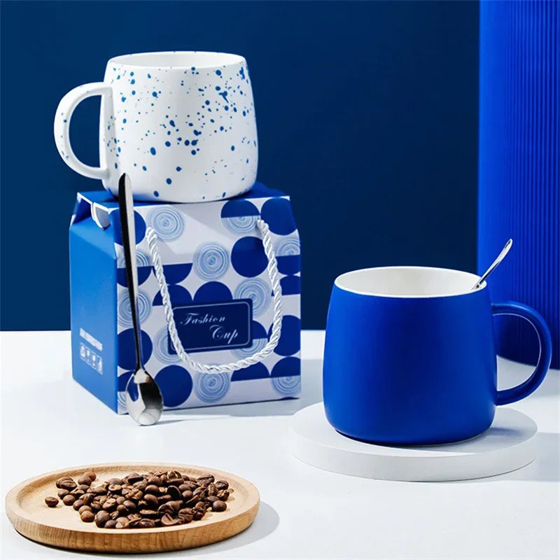 Splash Ink Blue Ceramic Mug