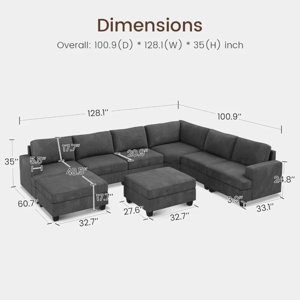 Morocco Sectional Sofa with Storage