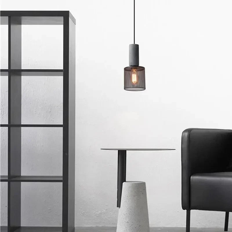 Industrial Chic Cement Pendant Light