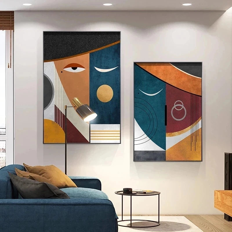 Abstract Faces Canvas Print