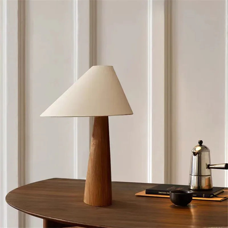 Mushroom Oak Wood Floor Lamp