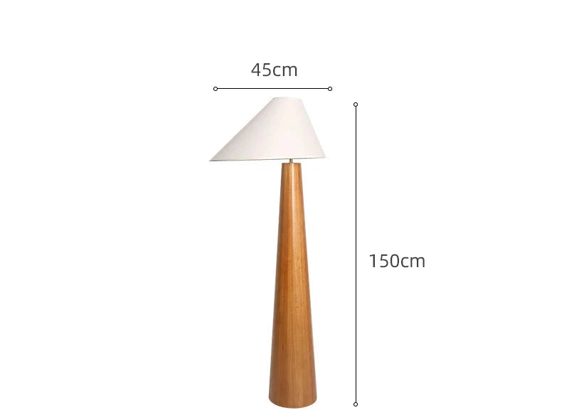 Mushroom Oak Wood Floor Lamp