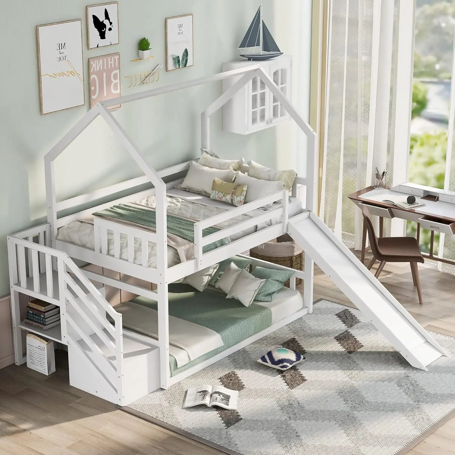 Playful Farmhouse Bunk Bed