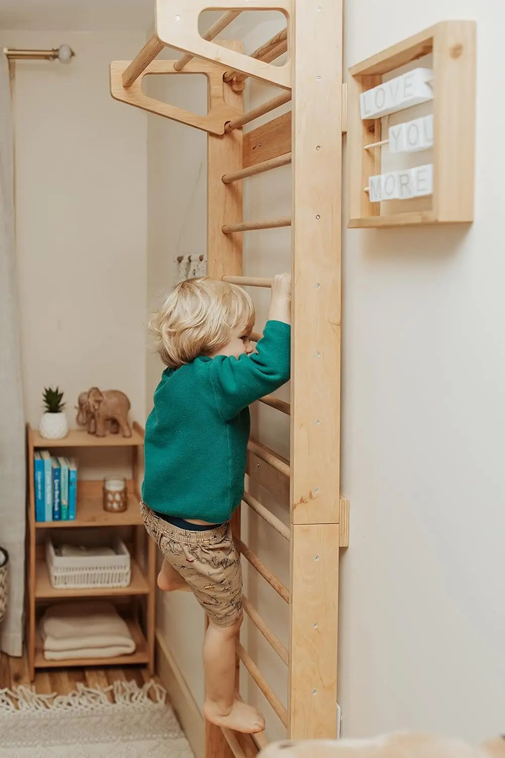 Indoor Montessori Swedish Stall Bars Climbing