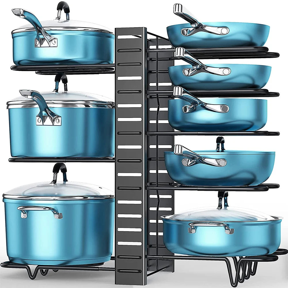 Versatile 8-Tier Pot and Pan Organizer