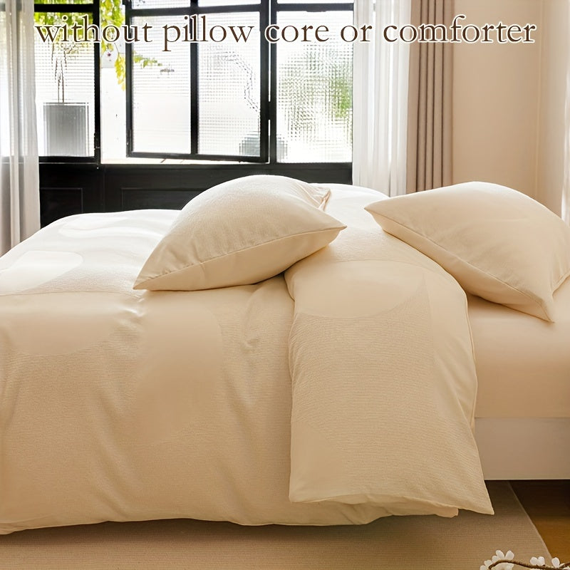 Semi-Circular Jacquard Duvet Cover Set