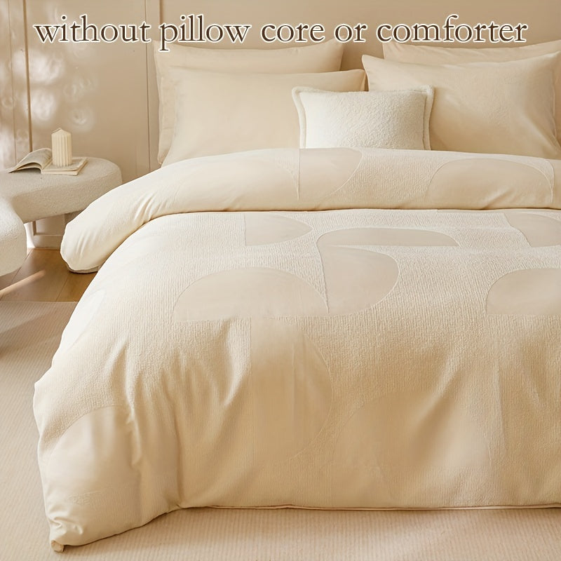 Semi-Circular Jacquard Duvet Cover Set