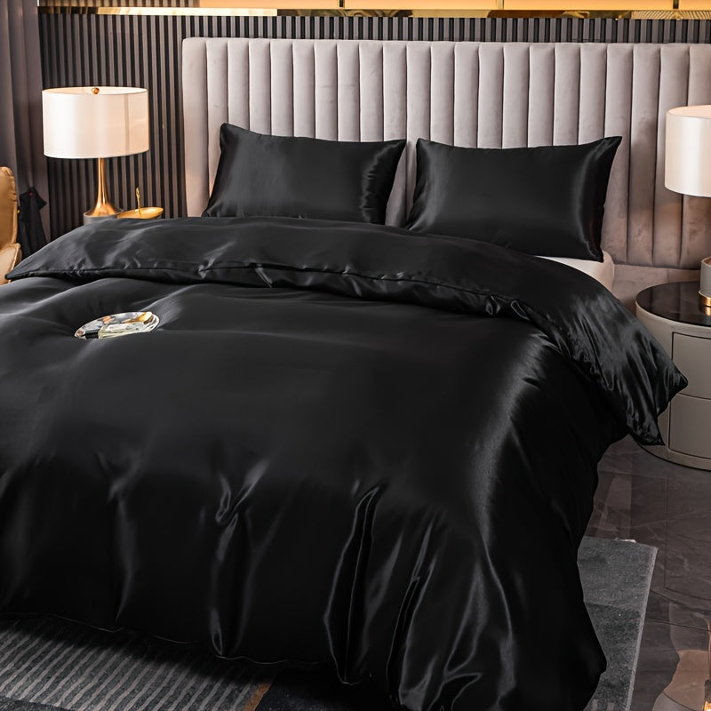 Silky Satin Duvet Cover Set