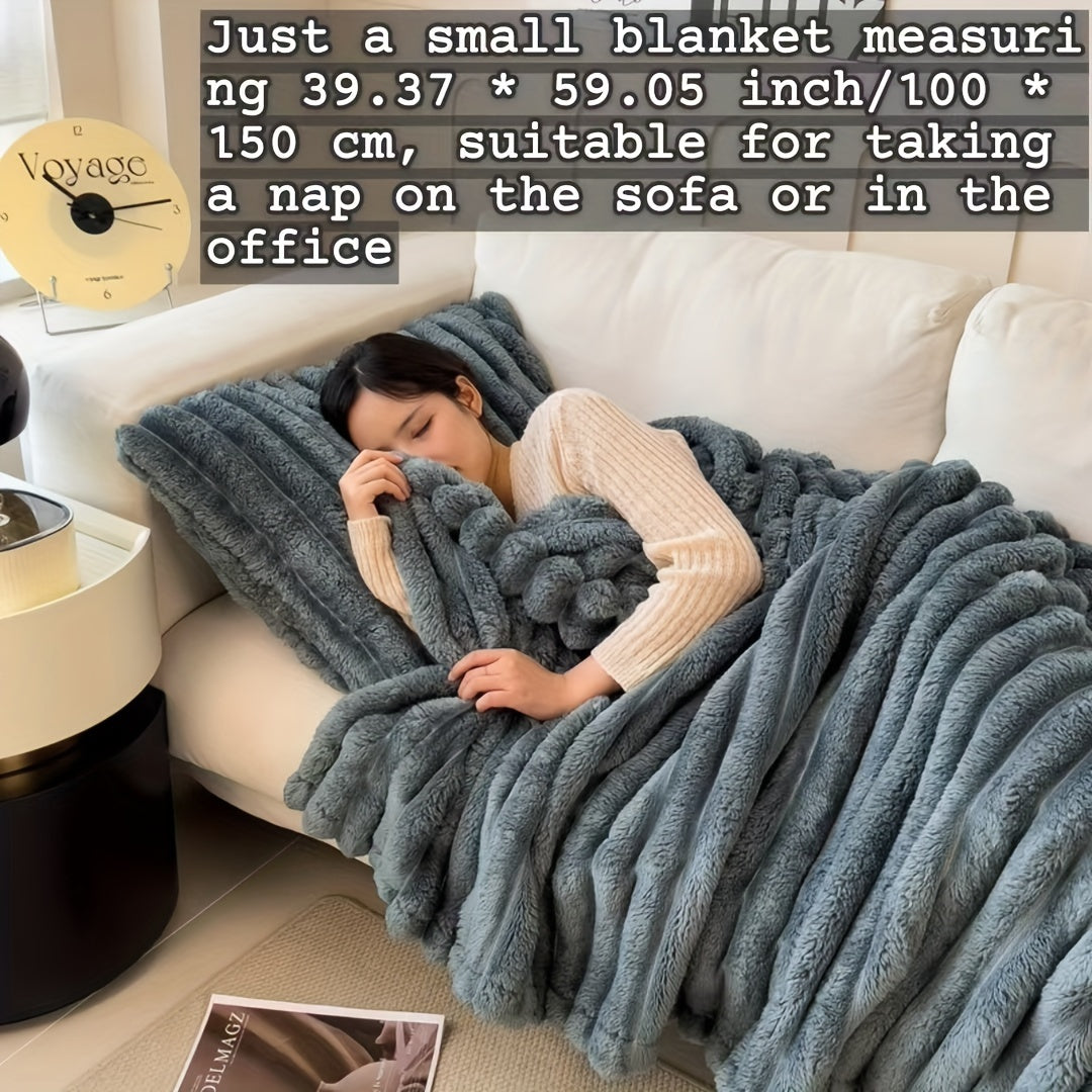 Luxurious Rabbit Fur Throw Blanket