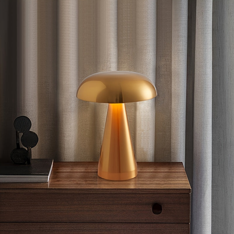 Golden Mushroom USB Rechargeable Table Lamp