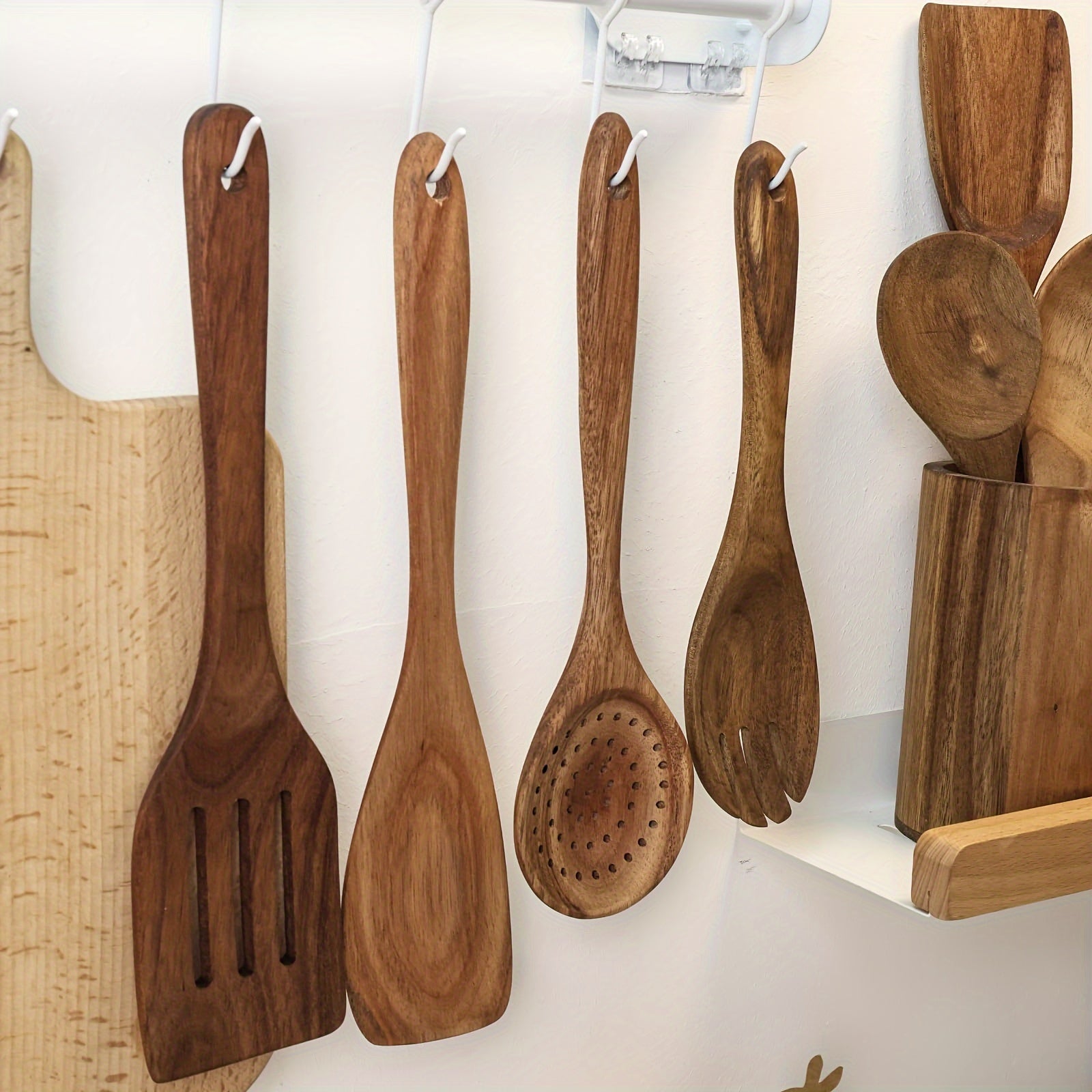 Natural Wood Kitchen Utensil Set